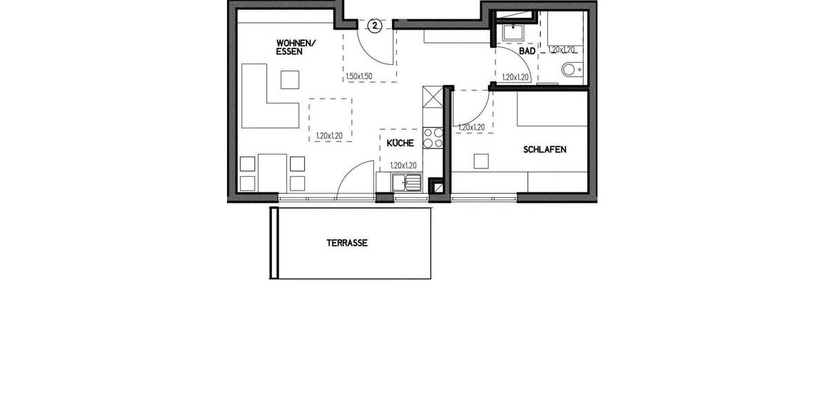 Etagenwohnung Erdmannhausen - 2 Zimmer, 49 m&sup2;, 294.000&euro; | Angebot:25777654