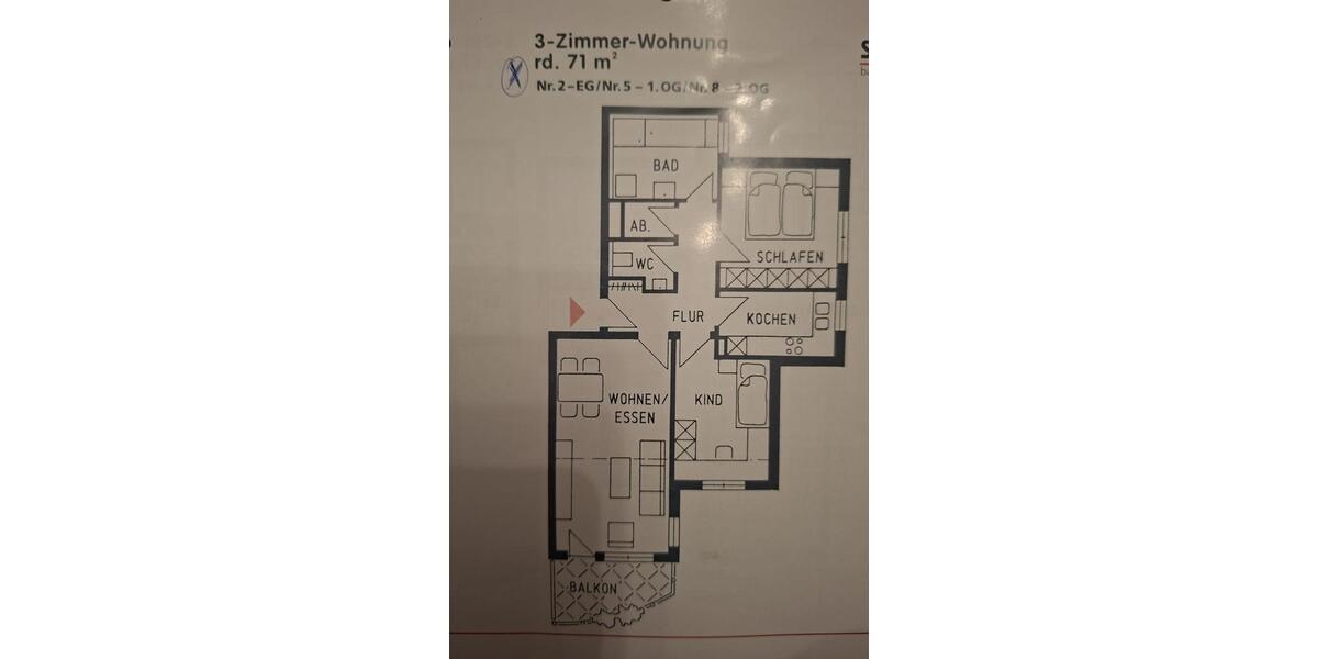 Erdgeschoßwohnung Winnenden - 3 Zimmer, 71 m&sup2;, 260.000&euro; | Angebot:25171145