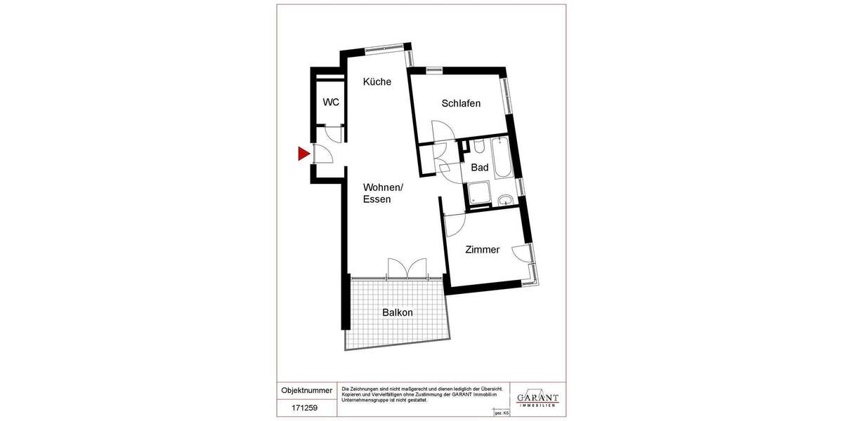 Etagenwohnung Benningen am Neckar - 3 Zimmer, 80 m&sup2;, 385.000&euro; | Angebot:25746487