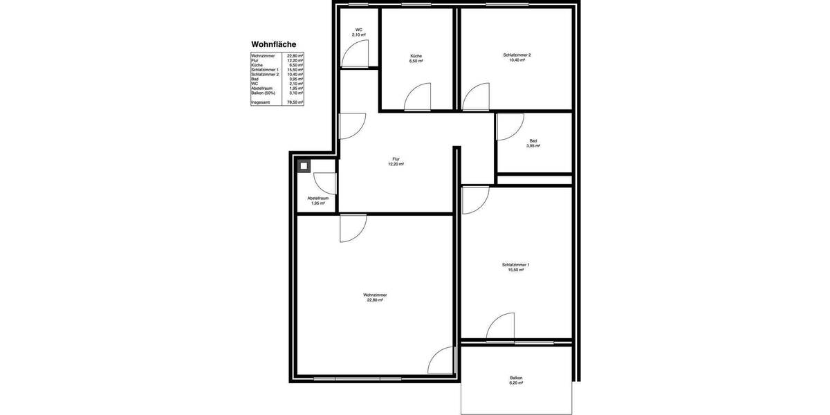 Etagenwohnung Stuttgart Möhringen - 3 Zimmer, 76 m&sup2;, 330.000&euro; | Angebot:25755946