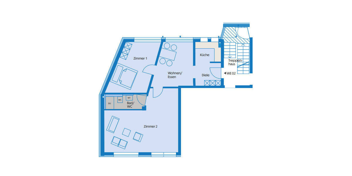 Etagenwohnung Bietigheim-Bissingen / Bissingen Bissingen - 2 Zimmer, 69 m&sup2;, 1.050&euro; | Angebot:26320334