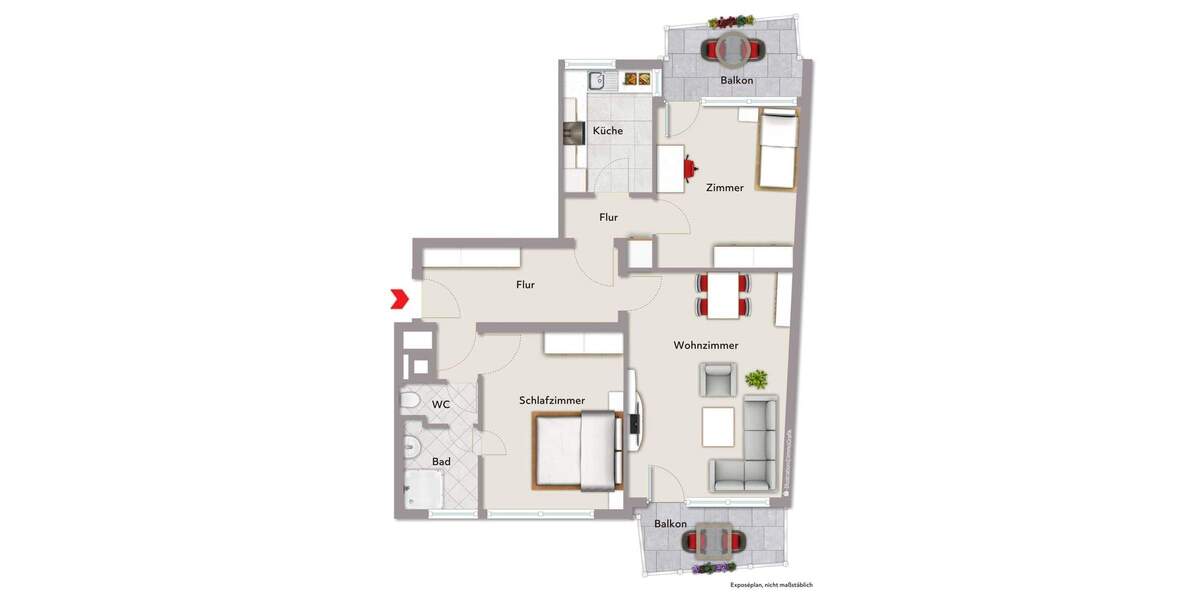 Etagenwohnung Stuttgart West - 3 Zimmer, 77 m&sup2;, 368.000&euro; | Angebot:25822594