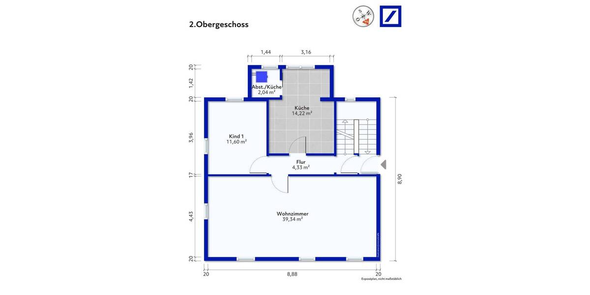 Etagenwohnung Benningen - 6 Zimmer, 119 m&sup2;, 549.000&euro; | Angebot:25940613