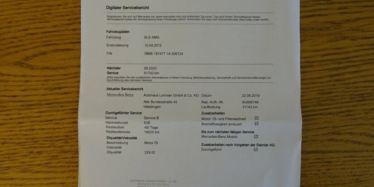 Mercedes-Benz SLS AMG Designo Carbon Bang&Olufsen Voll NP222tsd 36.000 km 159.000 &euro; Schorndorf 73614