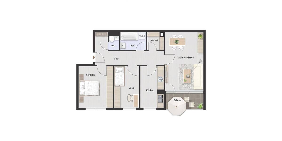 Etagenwohnung Stuttgart Münster - 3 Zimmer, 77 m&sup2;, 280.000&euro; | Angebot:25694970