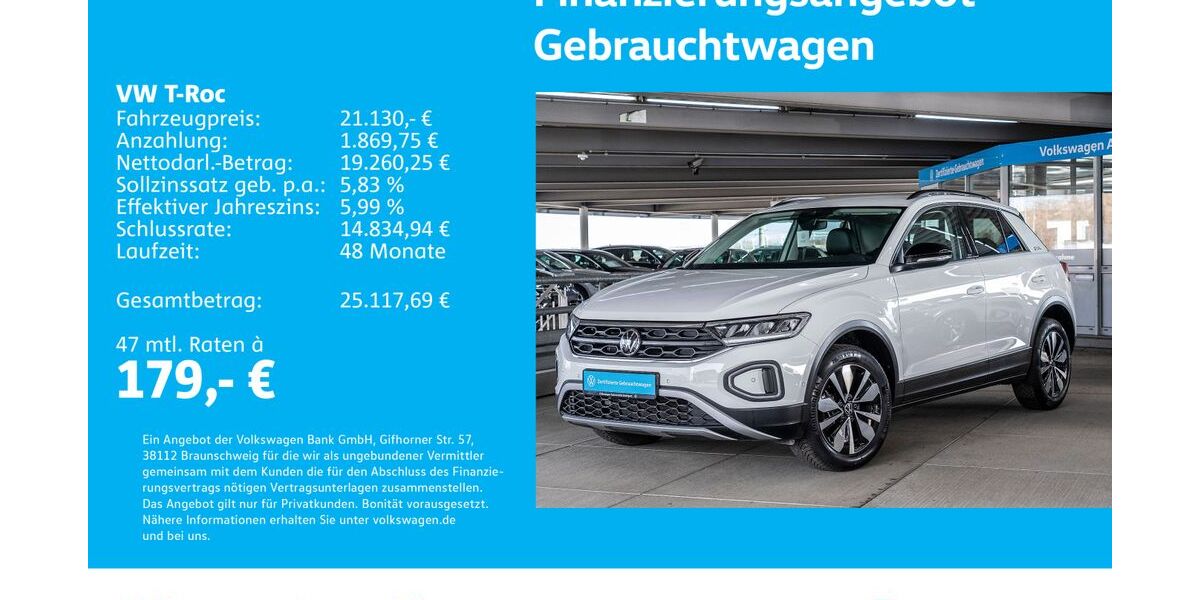 VW T-Roc 23.528 km 21.130 &euro; Stuttgart-Wangen 70188