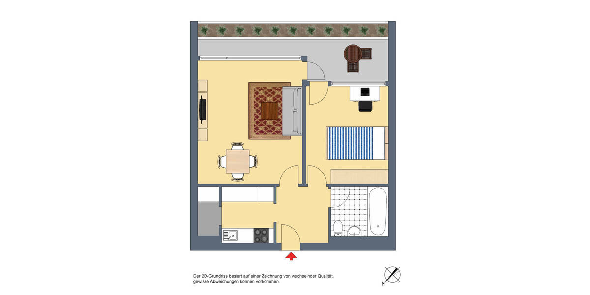 Etagenwohnung Stuttgart Freiberg - 2 Zimmer, 50 m&sup2;, 200.000&euro; | Angebot:25984311