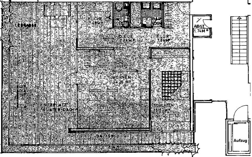 Etagenwohnung Stuttgart / Heumaden Heumaden - 2 Zimmer, 73 m&sup2;, 775&euro; | Angebot:26435569