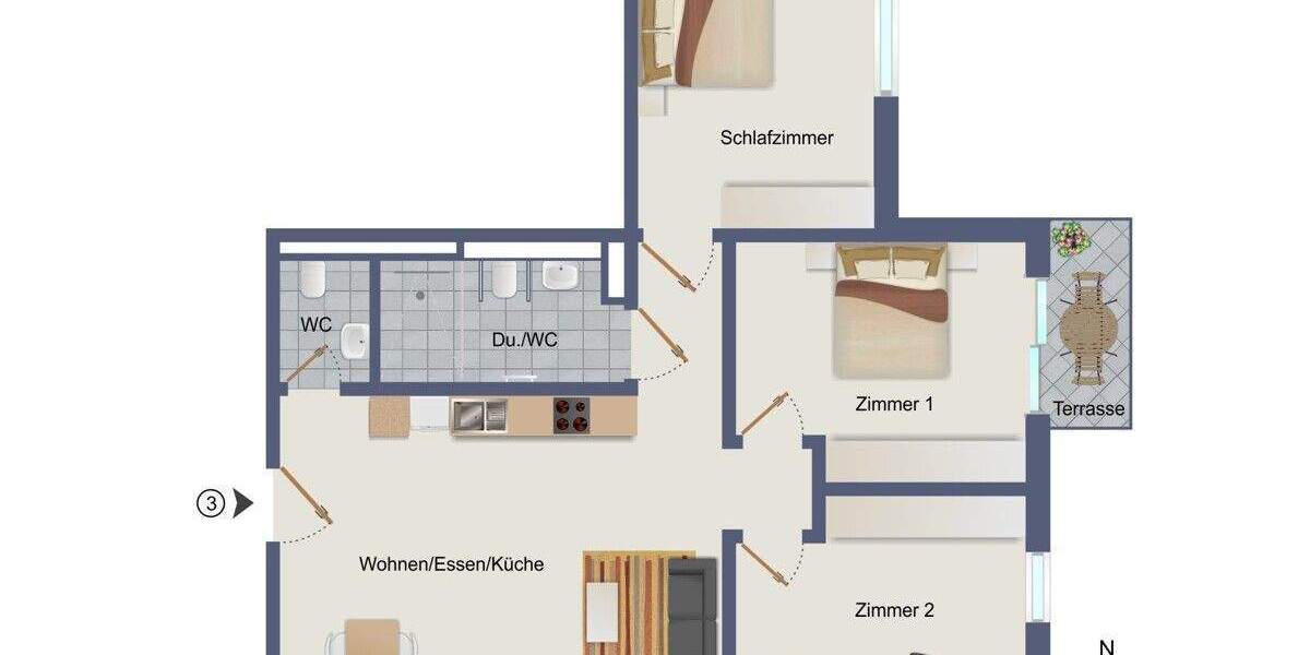 Etagenwohnung Asperg - 4 Zimmer, 91 m&sup2;, 596.500&euro; | Angebot:25738281