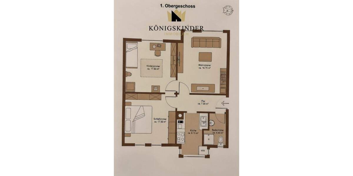 Etagenwohnung Stuttgart Ost - 3 Zimmer, 71 m&sup2;, 332.000&euro; | Angebot:25676116