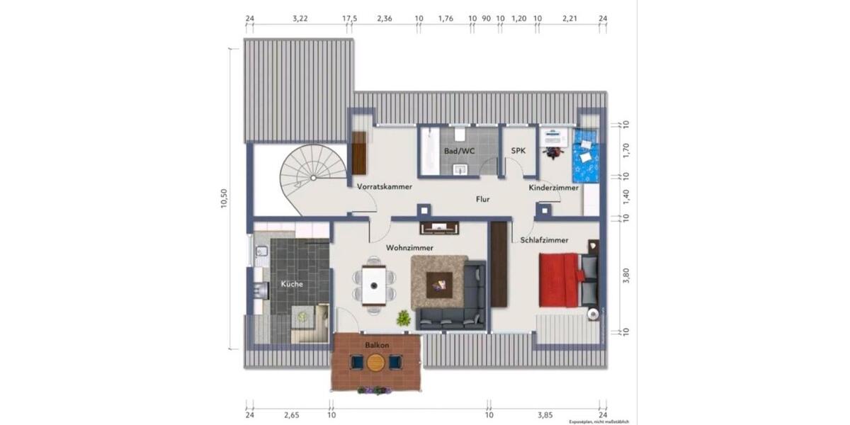 Dachgeschoßwohnung Markgröningen - 4 Zimmer, 69 m&sup2;, 265.000&euro; | Angebot:27086834