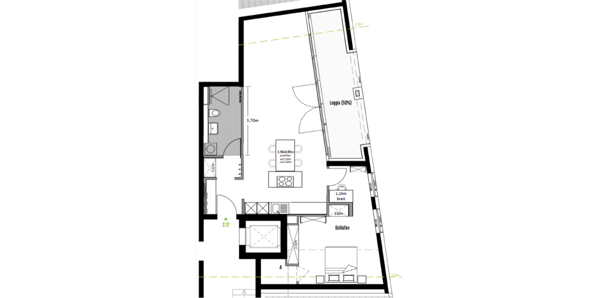 Dachgeschoßwohnung Ludwigsburg Pflugfelden - 2 Zimmer, 79 m&sup2;, 542.000&euro; | Angebot:24816037