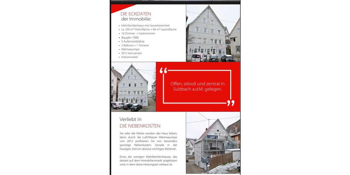 Mehrfamilienhaus, Wohnhaus Rudersberg - 10 Zimmer, 379 m&sup2;, 900.000&euro; | Angebot:25982529