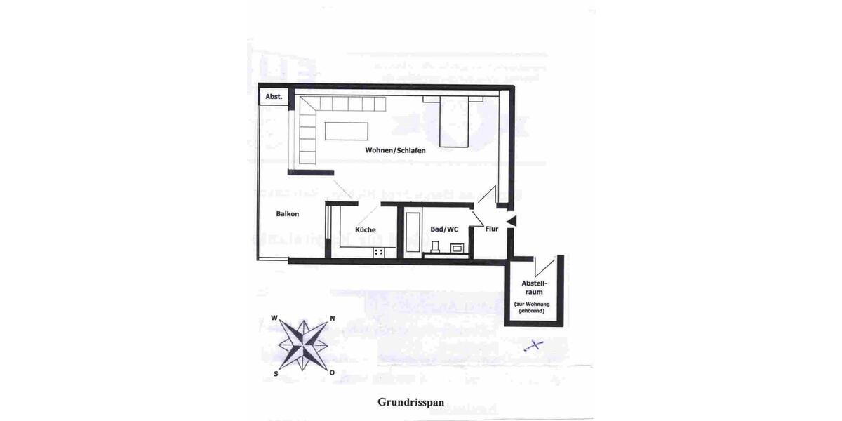 Etagenwohnung Böblingen - 1.5 Zimmer, 48 m&sup2;, 179.000&euro; | Angebot:25654498