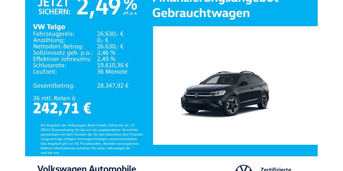 VW Taigo 26.352 km 26.230 &euro; Stuttgart-Wangen 70188