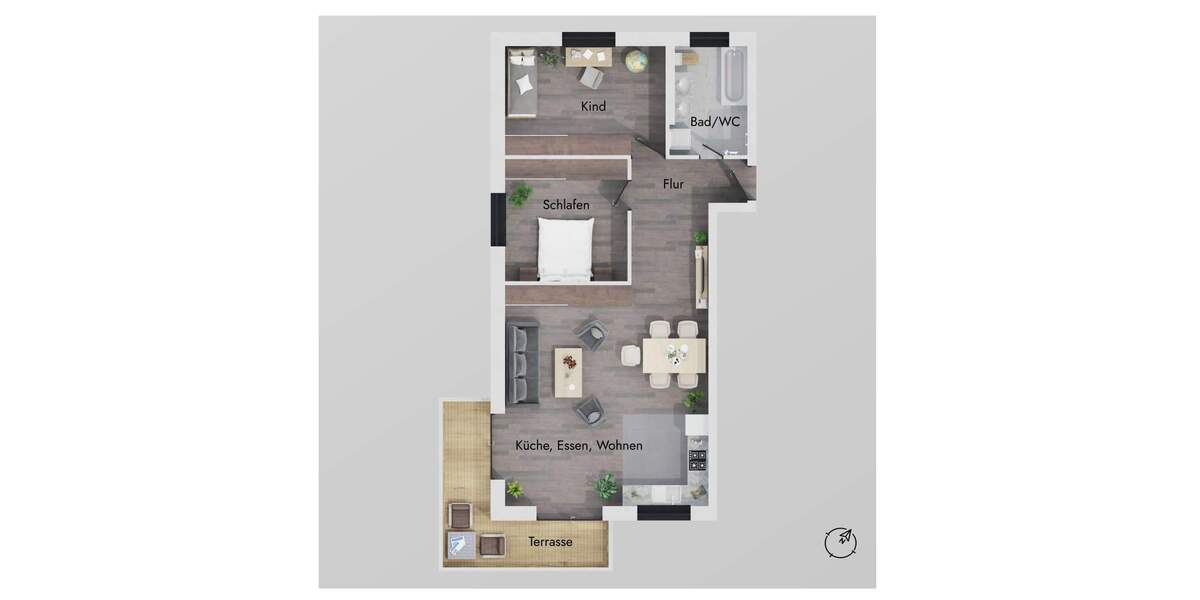 Etagenwohnung Freiberg am Neckar Beihingen - 3 Zimmer, 78 m&sup2;, 385.360&euro; | Angebot:25727056