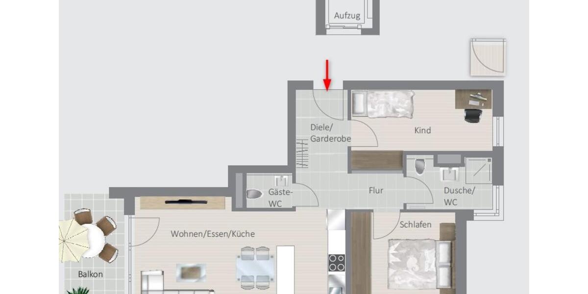 Etagenwohnung Fellbach Oeffingen - 3.5 Zimmer, 70 m&sup2;, 1.480&euro; | Angebot:25428433