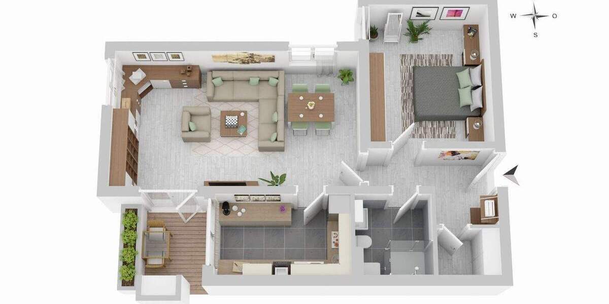 Etagenwohnung Wernau - 2 Zimmer, 63 m&sup2;, 190.000&euro; | Angebot:25771748