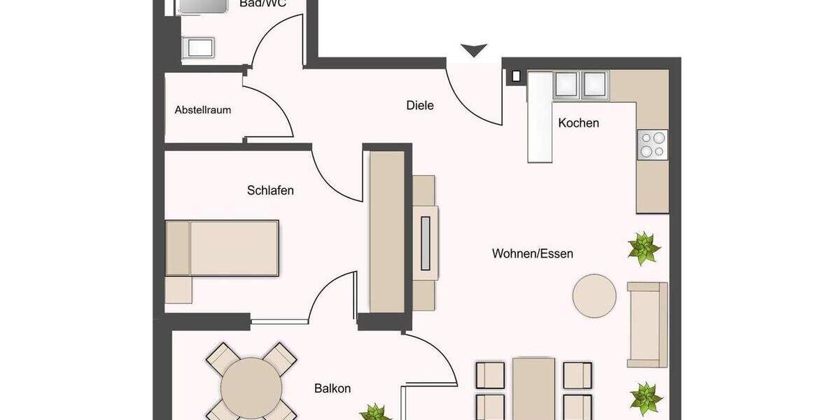 Etagenwohnung Waiblingen Beinstein - 2 Zimmer, 56 m&sup2;, 315.000&euro; | Angebot:25697773