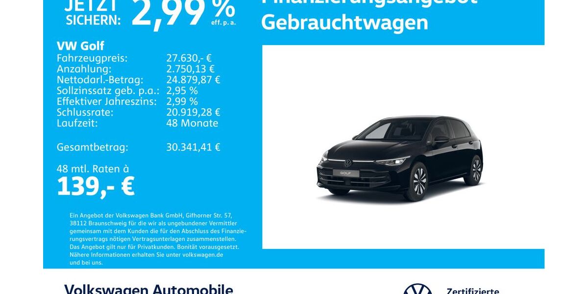 VW Golf 24.256 km 27.630 &euro; Stuttgart-Wangen 70188