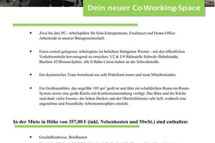 Gewerbeobjekt Stuttgart Stuttgart-West - 357&euro; | Angebot:25883925