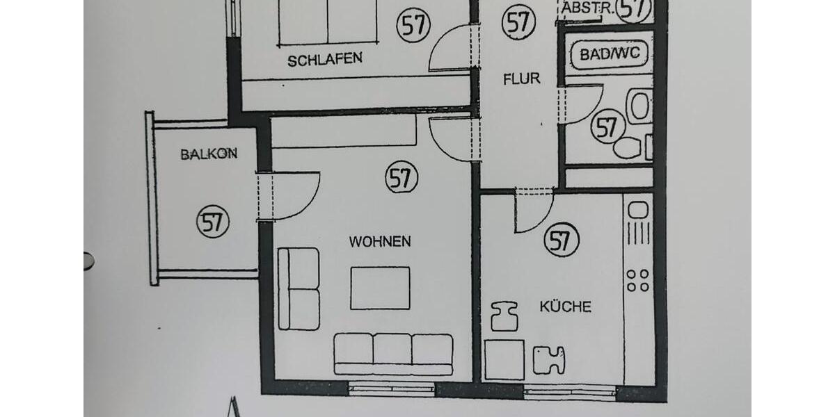 Etagenwohnung Stuttgart Stuttgart-West - 2 Zimmer, 63 m&sup2;, 260.000&euro; | Angebot:25285757