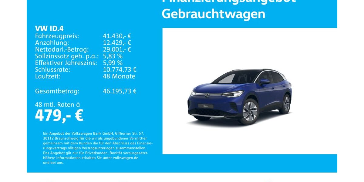 VW ID.4 5.238 km 40.930 &euro; Stuttgart-Wangen 70188