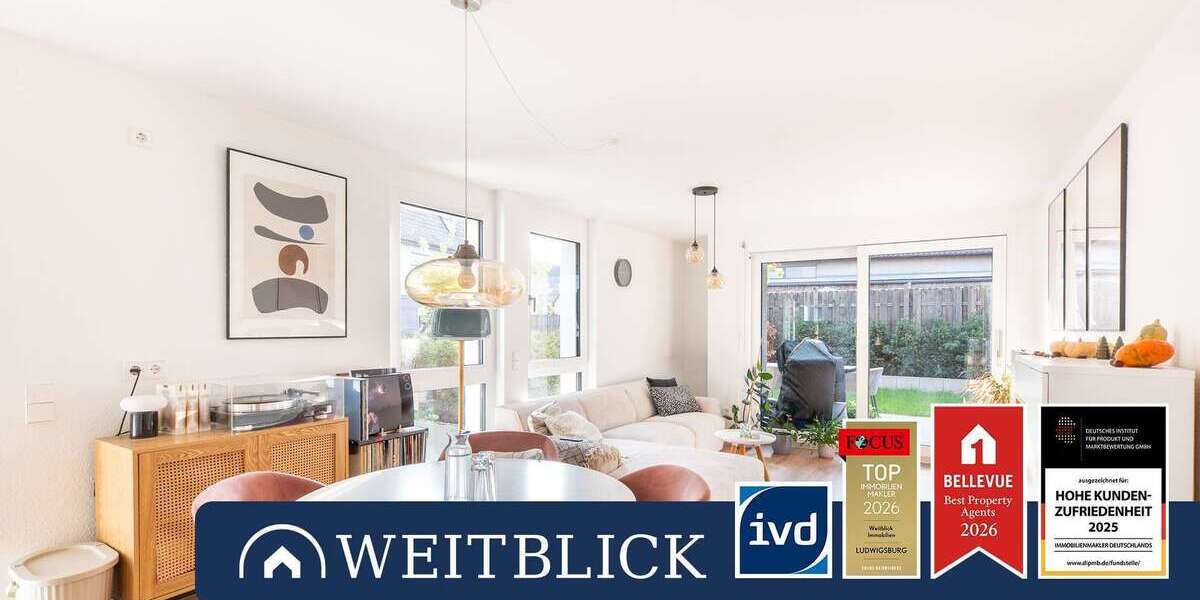 Etagenwohnung Ludwigsburg Oßweil - 3 Zimmer, 74 m&sup2;, 1.110&euro; | Angebot:27715622