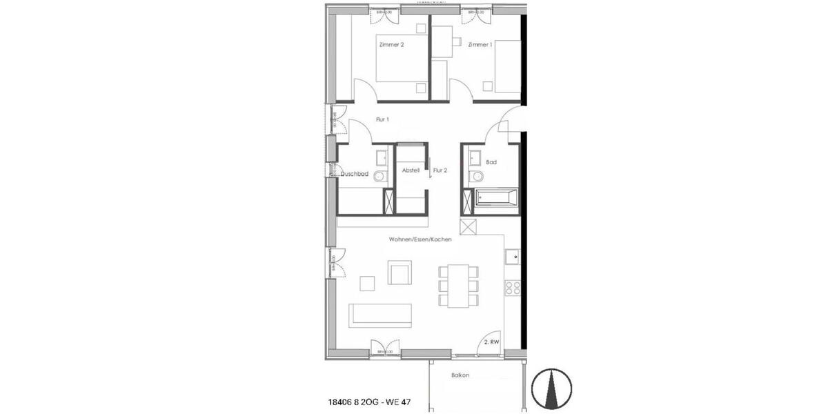 Etagenwohnung Waiblingen - 3 Zimmer, 91 m&sup2;, 1.383&euro; | Angebot:25052714