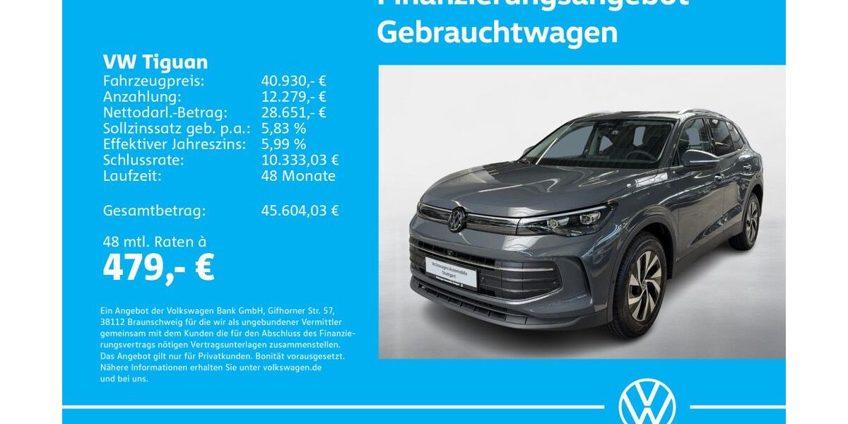 VW Tiguan 1.505 km 40.930 &euro; Stuttgart-Feuerbach 70469