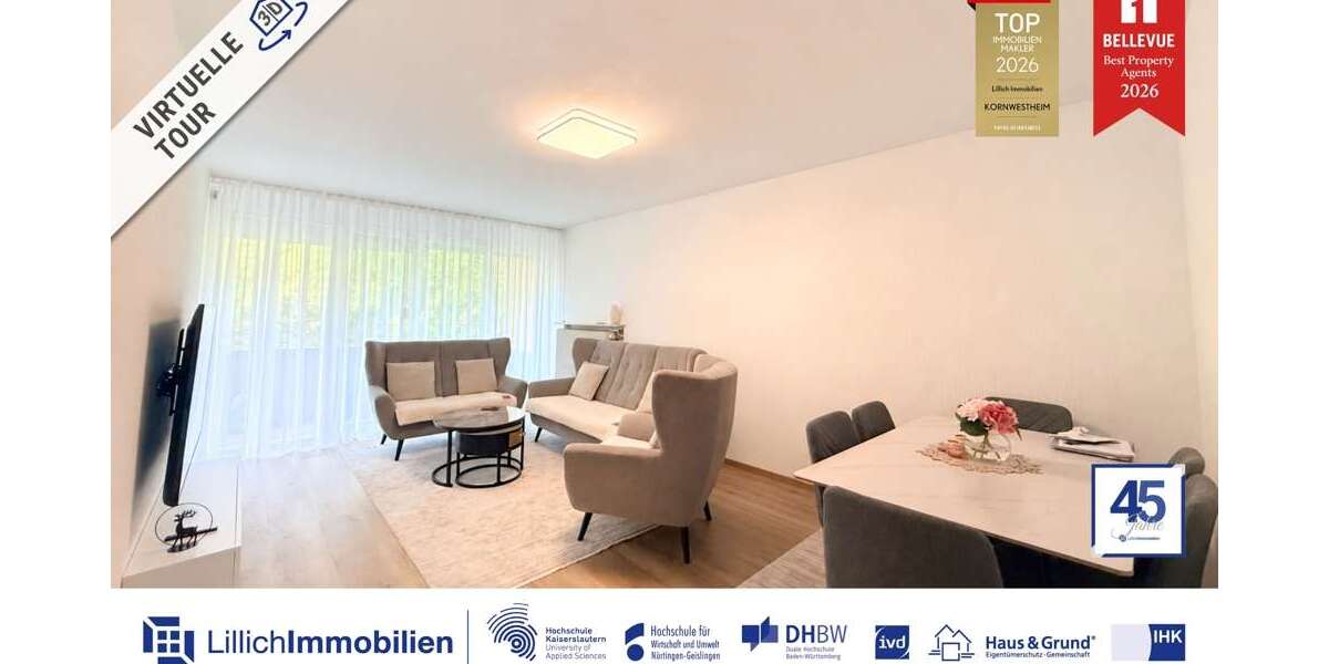 Etagenwohnung Kornwestheim - 3 Zimmer, 65 m&sup2;, 215.000&euro; | Angebot:27639564