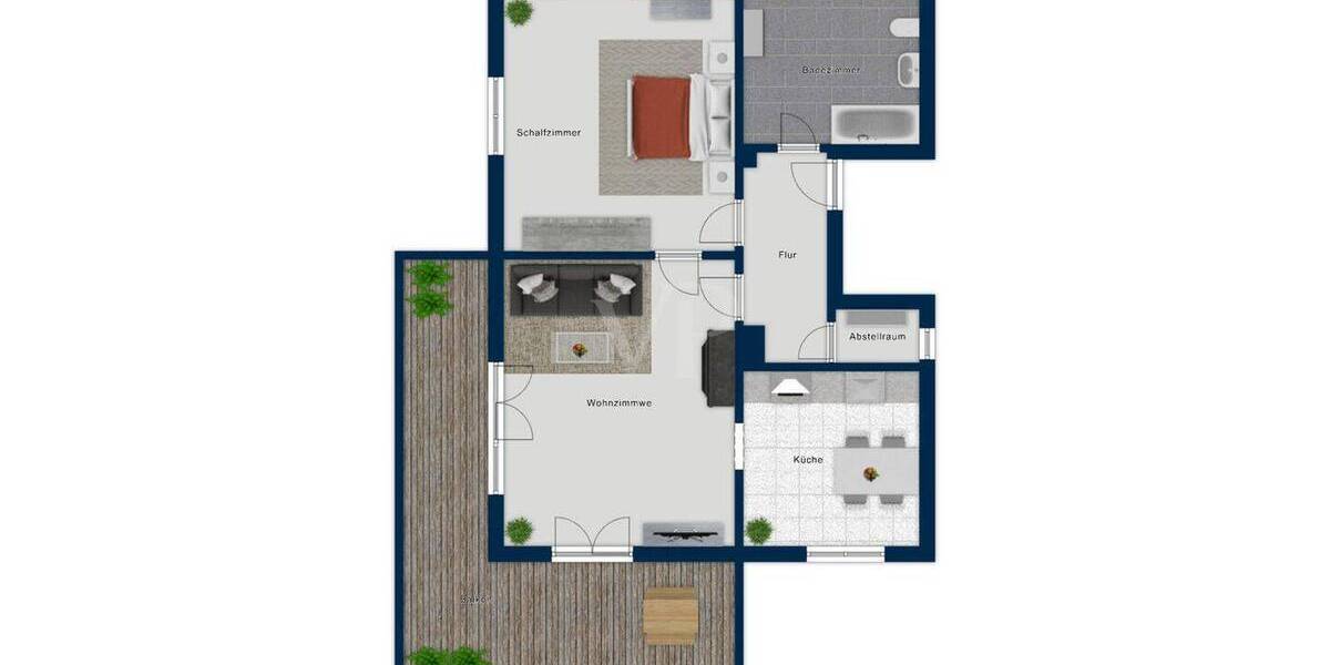 Etagenwohnung Stuttgart Sillenbuch - 2 Zimmer, 67 m&sup2;, 940&euro; | Angebot:26657754