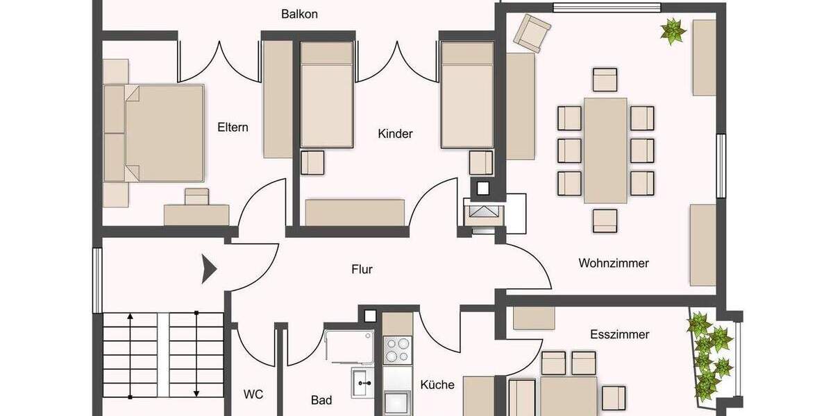 Etagenwohnung Bietigheim-Bissingen / Untermberg Untermberg - 3 Zimmer, 80 m&sup2;, 249.000&euro; | Angebot:25821508