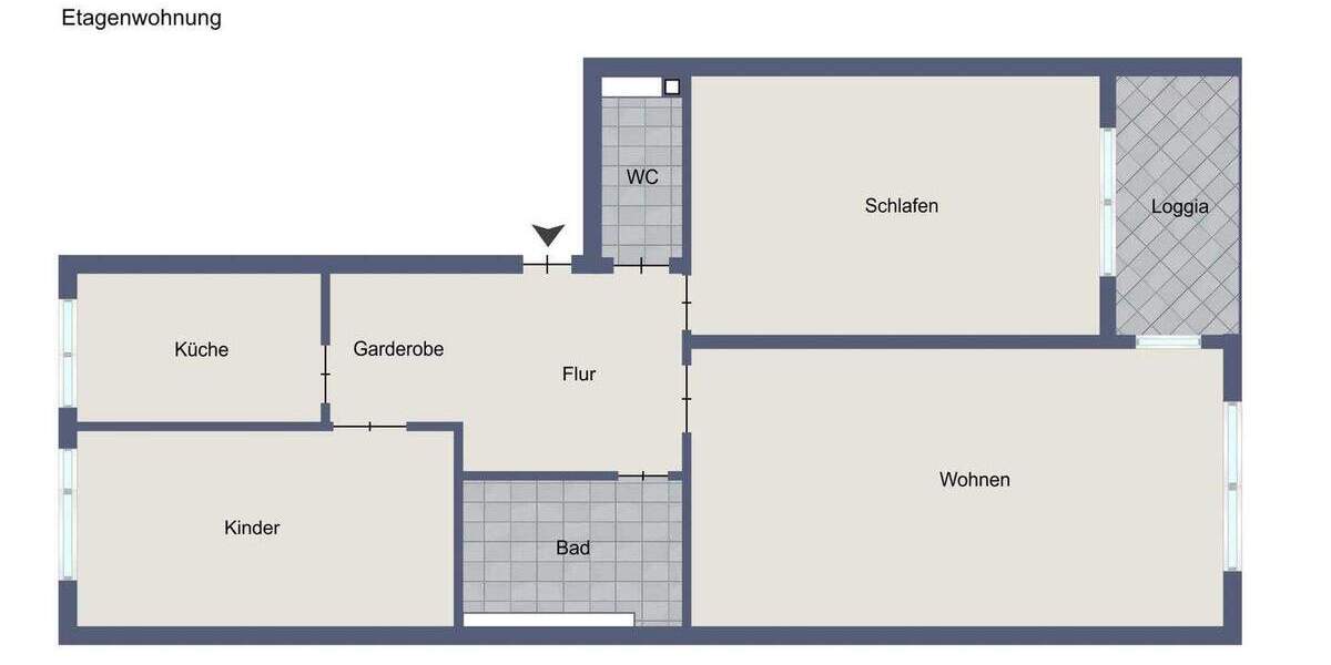 Etagenwohnung Stuttgart Bad Cannstatt - 3 Zimmer, 84 m&sup2;, 290.000&euro; | Angebot:25727204