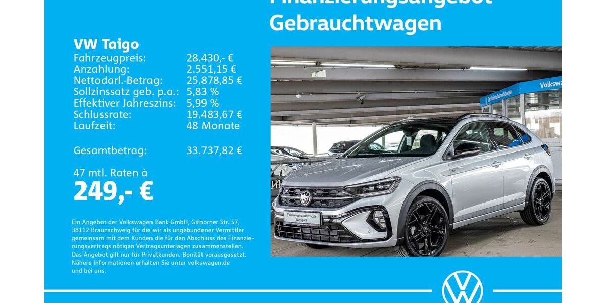 VW Taigo 1.501 km 28.430 &euro; Stuttgart-Wangen 70188