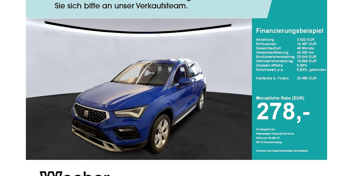 Seat Ateca 73.947 km 23.478 &euro; Leonberg 71229