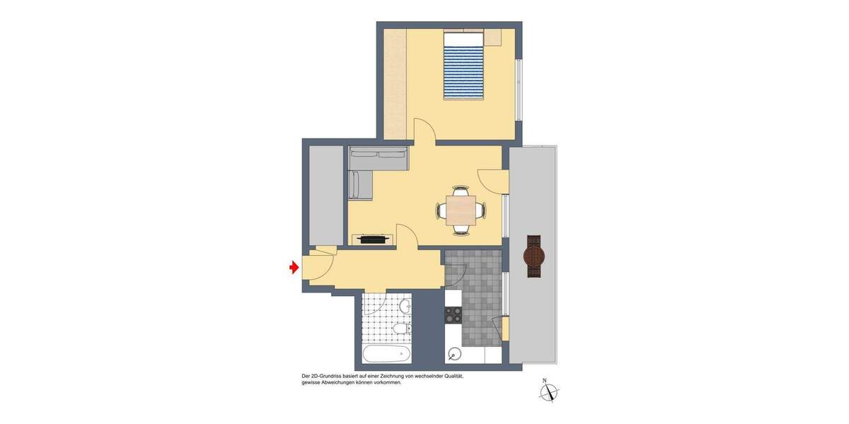 Etagenwohnung Stuttgart Rot - 2 Zimmer, 60 m&sup2;, 185.000&euro; | Angebot:25769141