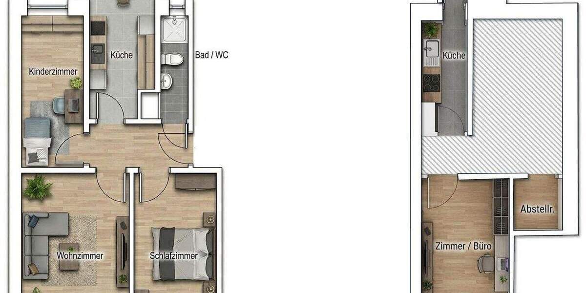 Etagenwohnung Stuttgart Nord - 4 Zimmer, 68 m&sup2;, 374.000&euro; | Angebot:25782536
