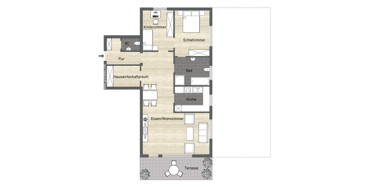 Erdgeschoßwohnung Welzheim - 3.5 Zimmer, 94 m&sup2;, 318.000&euro; | Angebot:25451508