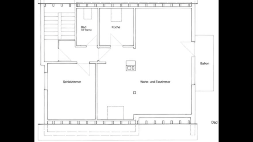 Dachgeschoßwohnung Ditzingen - 2 Zimmer, 78 m&sup2;, 1.100&euro; | Angebot:25614637