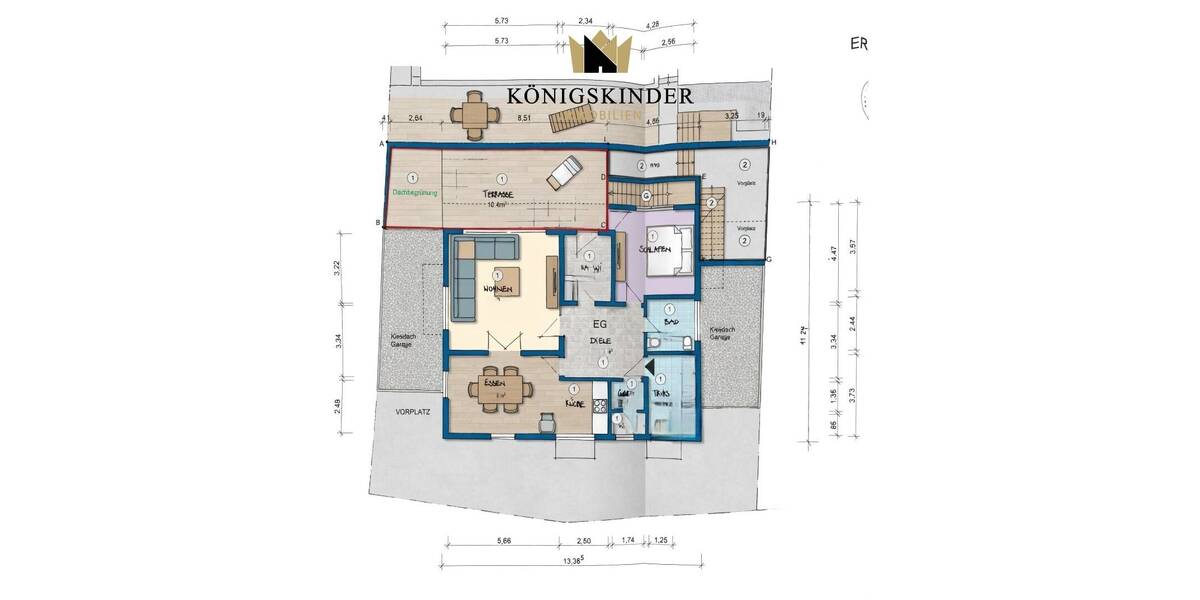Etagenwohnung Köngen - 5 Zimmer, 144 m&sup2;, 495.000&euro; | Angebot:25862683