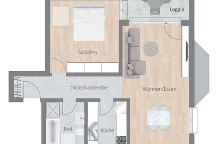 Wohnung Pleidelsheim - 2.5 Zimmer, 60 m&sup2;, 850&euro; | Angebot:26693247