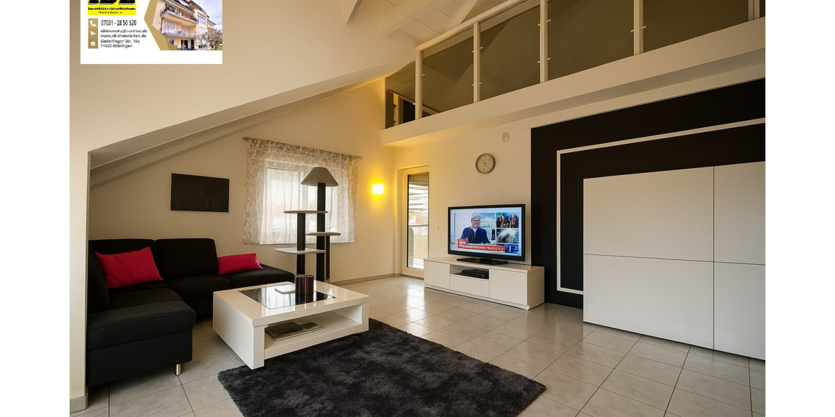 Lichtdurchflutete DG-Wohnung mit Galerie - Loft - Studio - Atelier Stuttgart Plieningen | Angebot:25432892