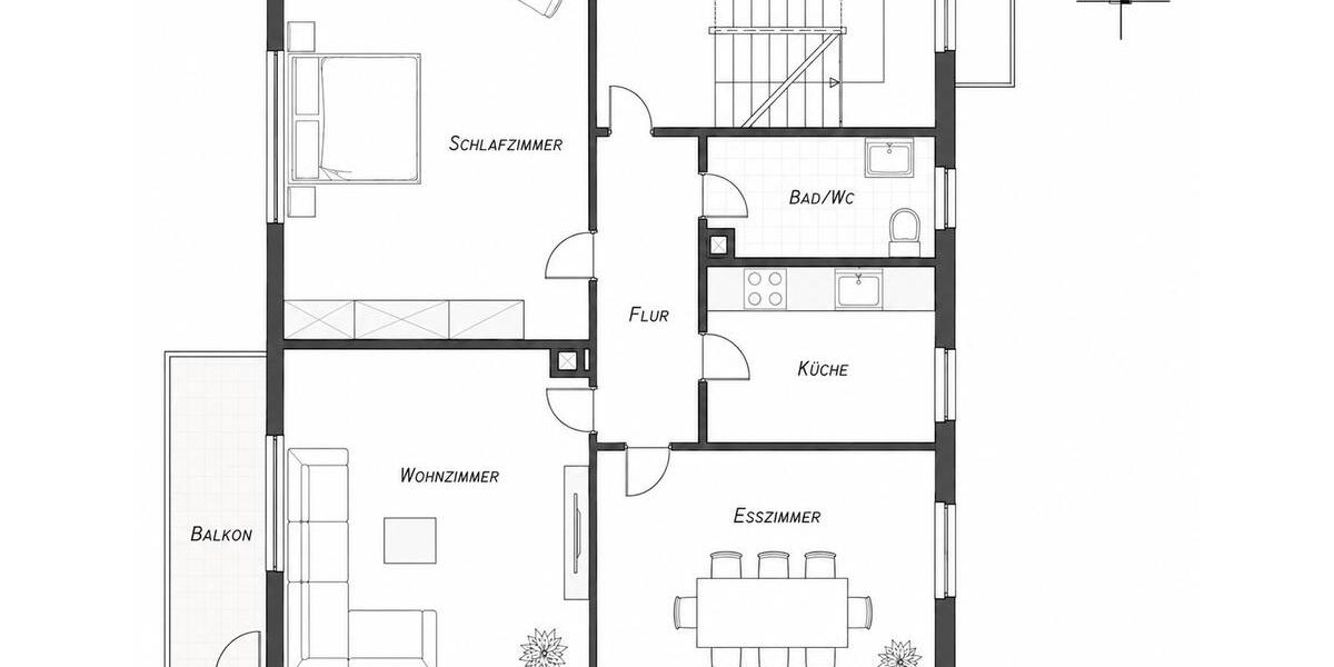 Etagenwohnung Esslingen am Neckar Pliensauvorstadt - 3 Zimmer, 57 m&sup2;, 1.400&euro; | Angebot:26615313