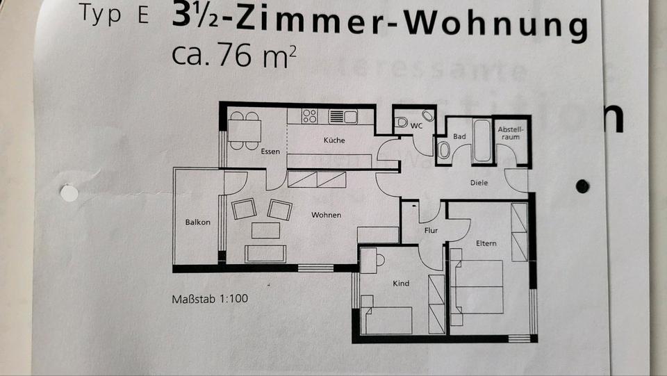 Etagenwohnung Waiblingen - 3 Zimmer, 76 m&sup2;, 1.200&euro; | Angebot:25753197