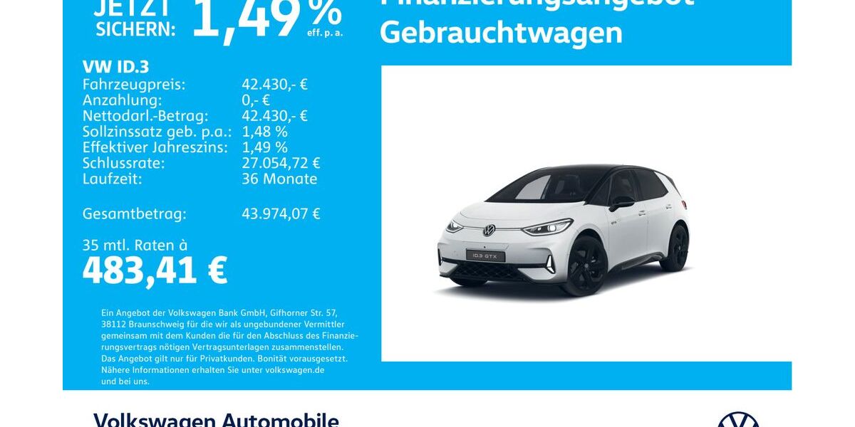 VW ID.3 19.460 km 41.930 &euro; Stuttgart-Feuerbach 70469