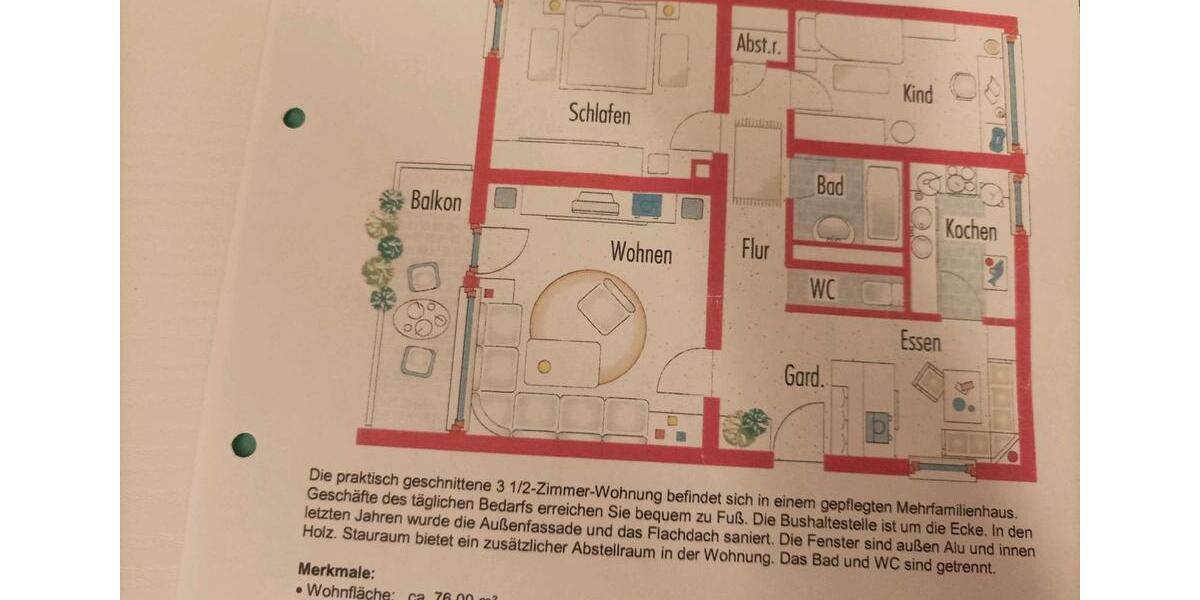 Etagenwohnung Esslingen am Neckar Oberesslingen - 3.5 Zimmer, 76 m&sup2;, 290.000&euro; | Angebot:25783682