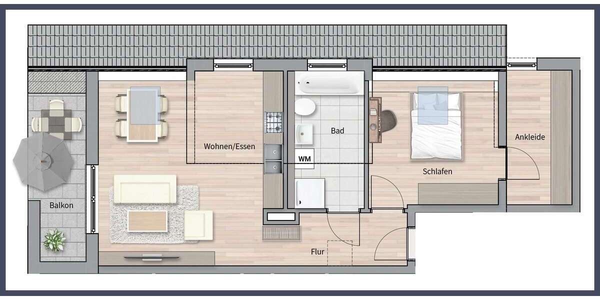 Etagenwohnung Leinfelden-Echterdingen Echterdingen - 2.5 Zimmer, 63 m&sup2;, 384.000&euro; | Angebot:24016293