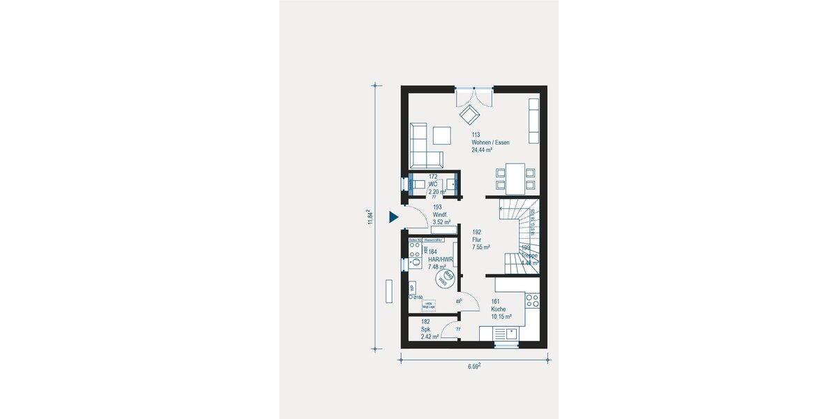 Höfingen vor der Türe!??️? DHH mit Bauplatz direkt am Feldrand, Küche, Garage! - Doppelhaushälfte Leonberg Höfingen | Angebot:27334423