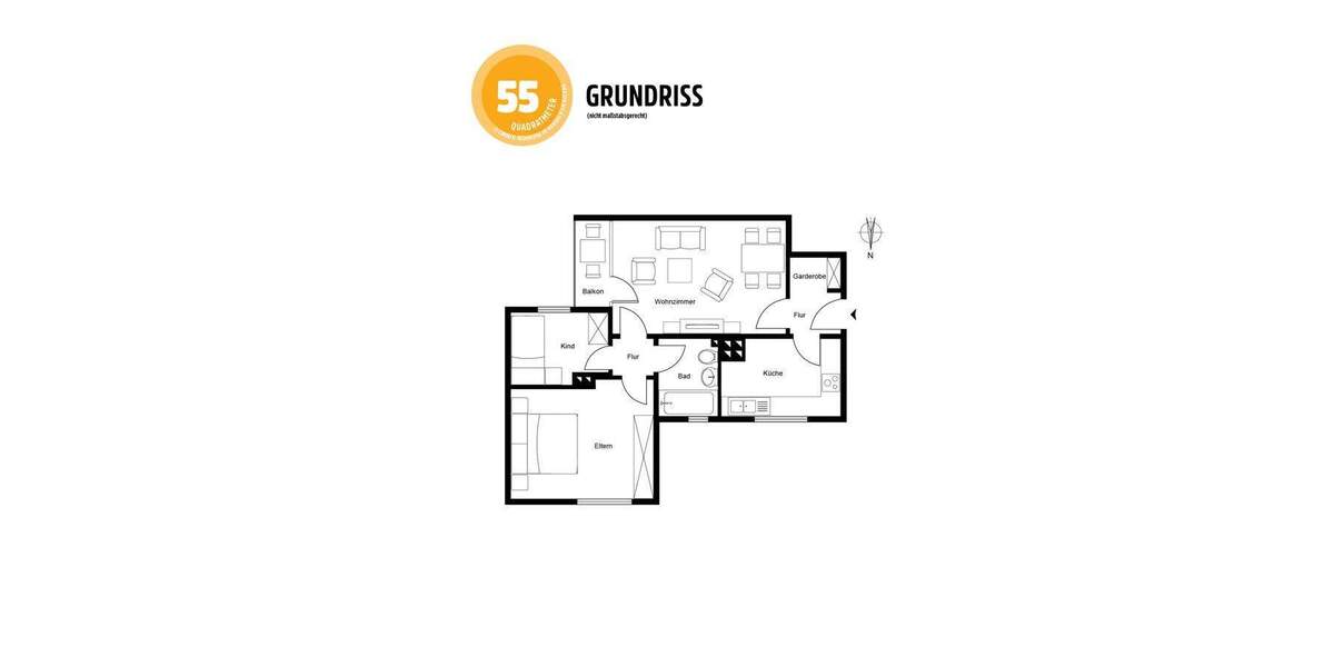 Etagenwohnung Marbach am Neckar / Hörnle Hörnle - 3 Zimmer, 55 m&sup2;, 159.000&euro; | Angebot:25800953